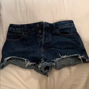Free People dark wash jean shorts